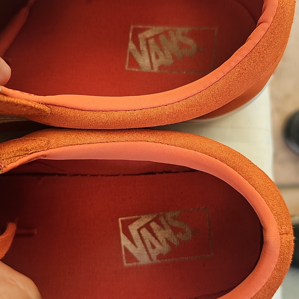 Vans Bold Orange Suede Shoes - Picture 8 of 12